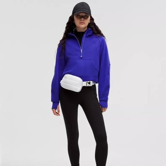 White & Silver Wonder Puff Shine Everywhere Belt Bag Lululemon NWT - Picture 1 of 7